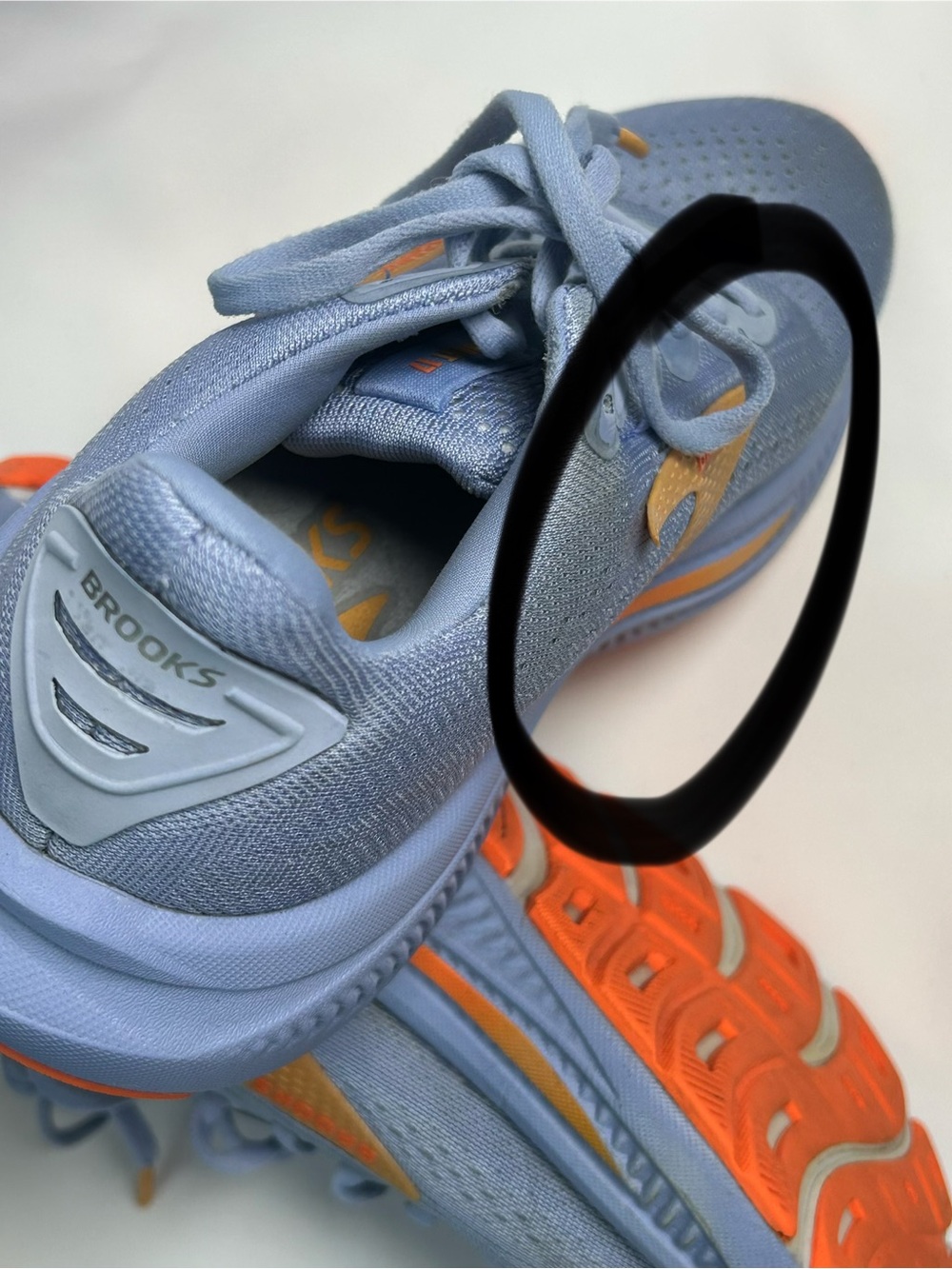 Brooks ghost 17 running shoes blue orange women’s US 8B EU 39 road sneakers - Picture 11 of 14
